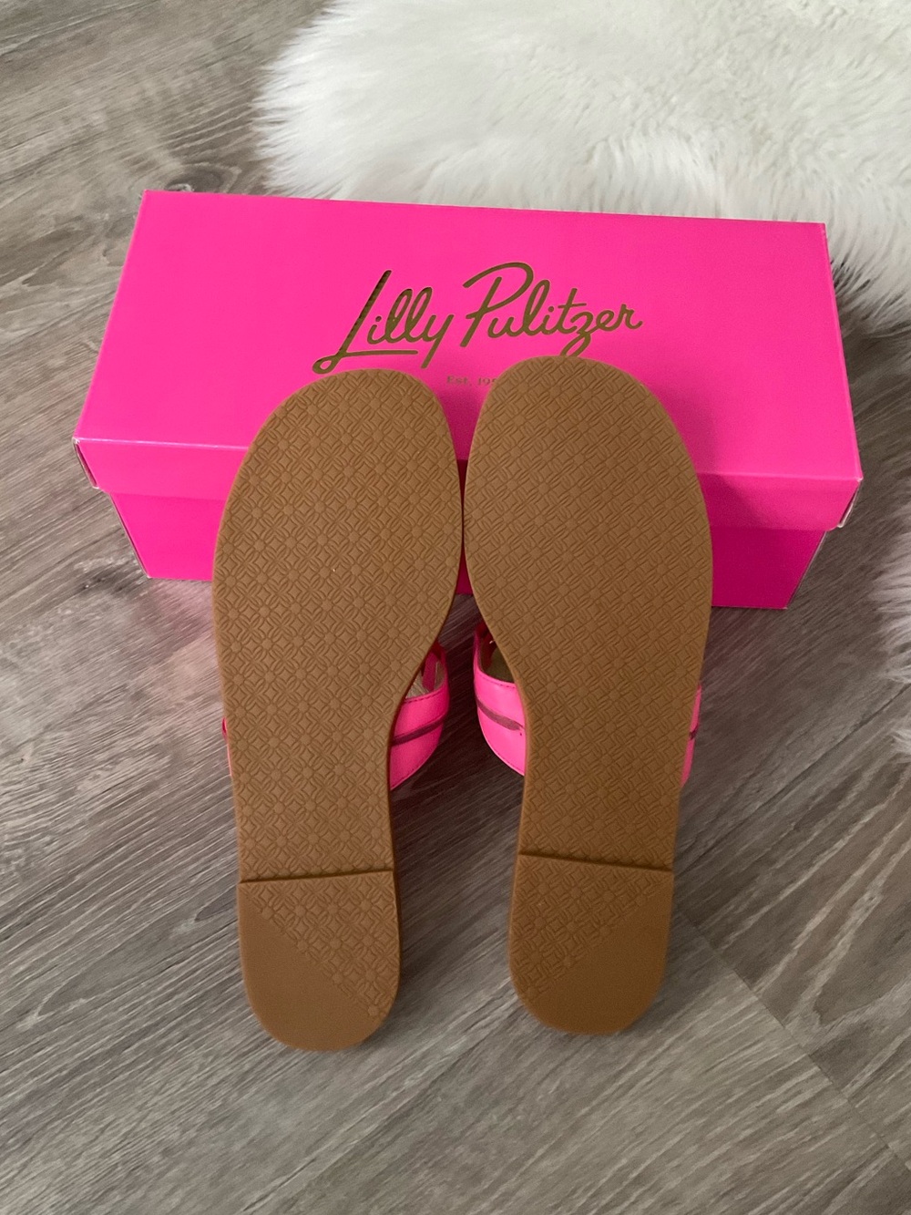 ๐ LILLY PULITZER The Lilly Sandal Cherry Blossom Pink Size 8 - Picture 8 of 10